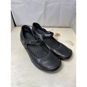 Privo Women's Shoes BLACK Leather Mary Jane Strap Heels Size 9.5M